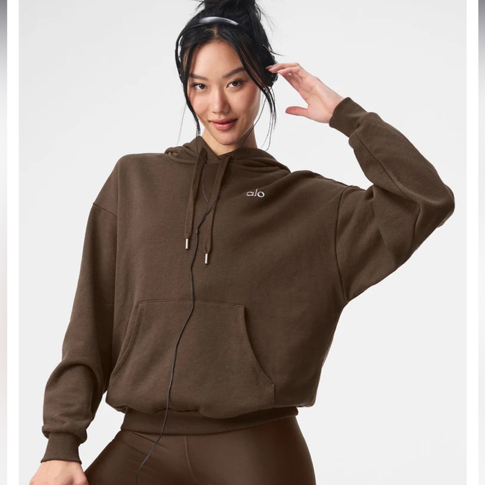 ALO Yoga Accolade Hoodie Espresso NEW!